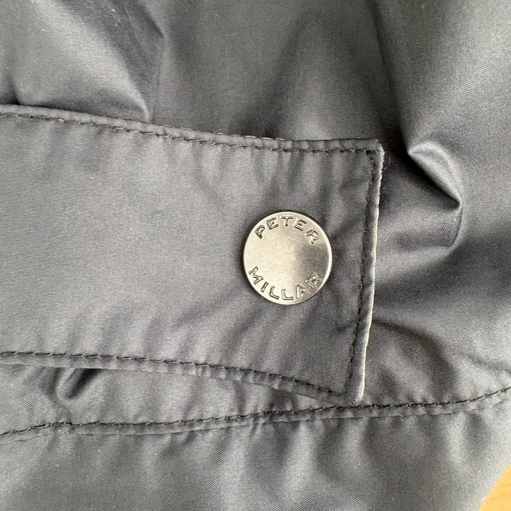 Peter Millar Hartford Jacket Mens XL Black Full Zip Windbreaker Bomber Golf